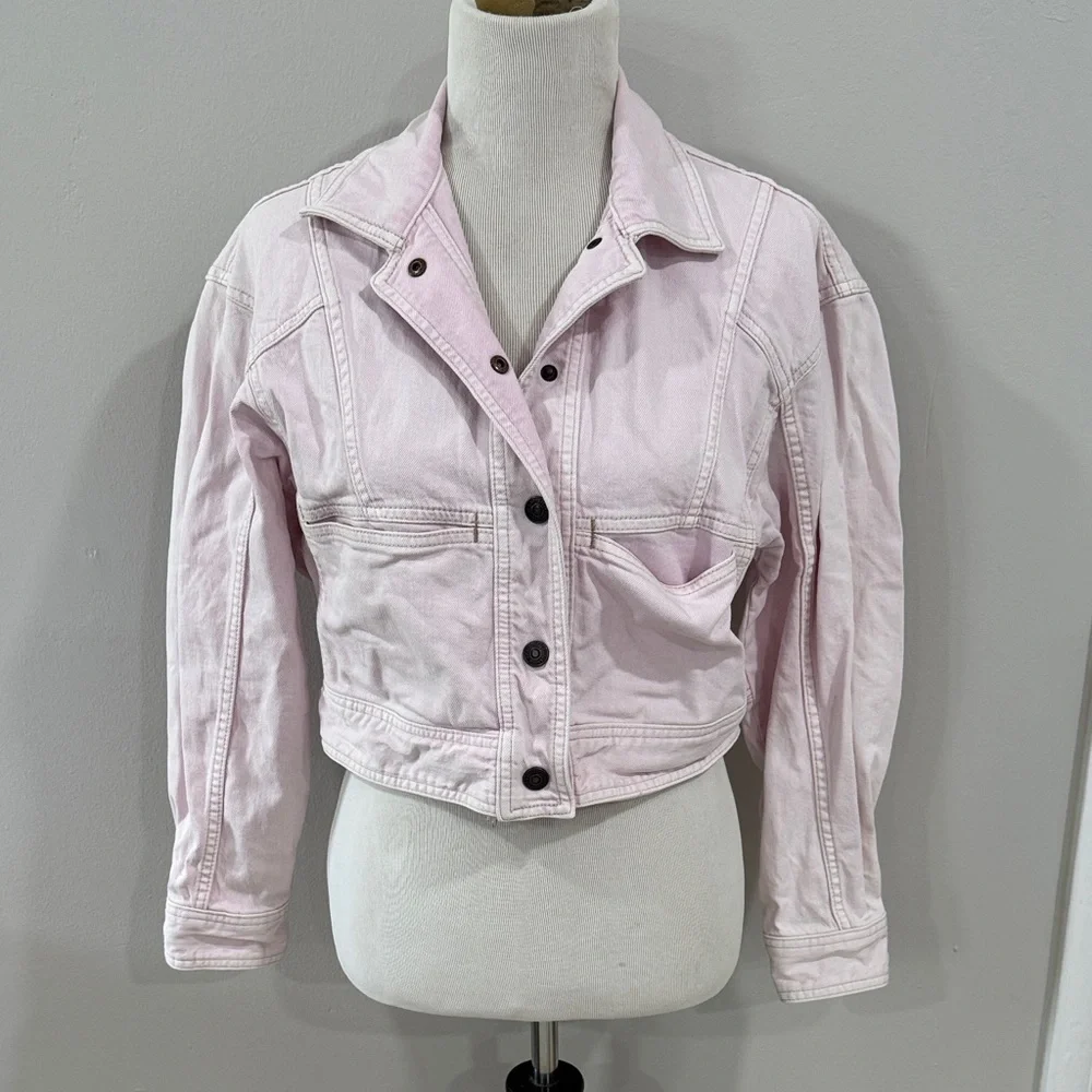We The Free Light Pink sorbet Star Crossed Jean Jacket